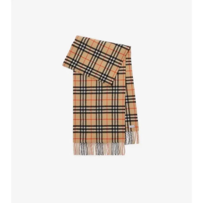 Sciarpa in cashmere con motivo a quadri