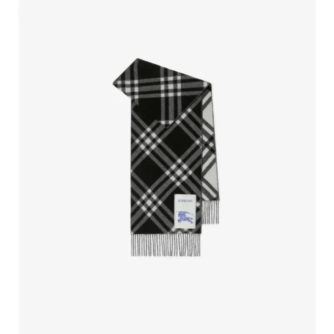 Sciarpa in cashmere con motivo a quadri