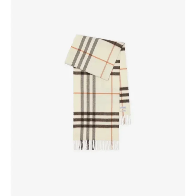 Sciarpa in cashmere con motivo a quadri