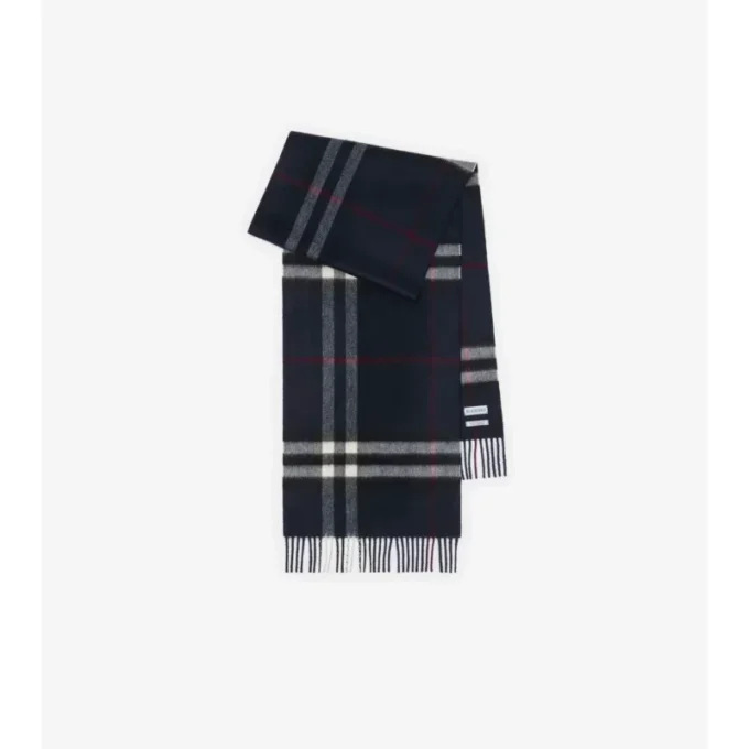 Sciarpa in cashmere con motivo a quadri