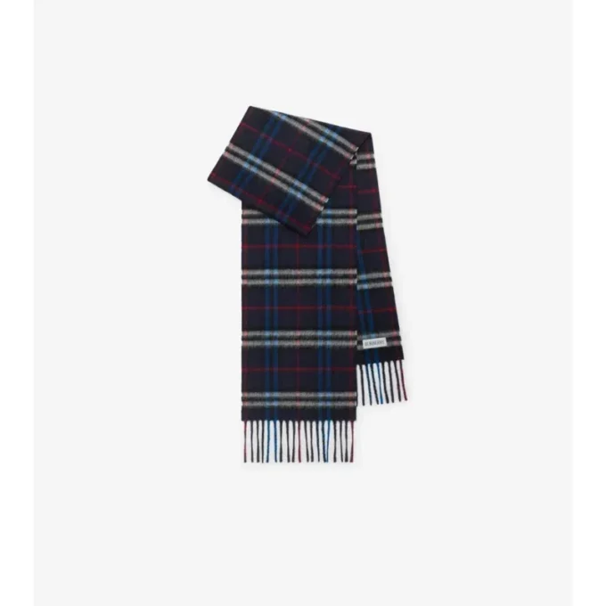 Sciarpa in cashmere con motivo a quadri