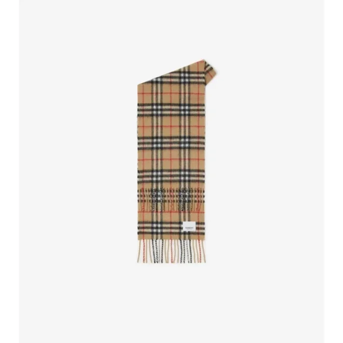Sciarpa in cashmere con motivo a quadri