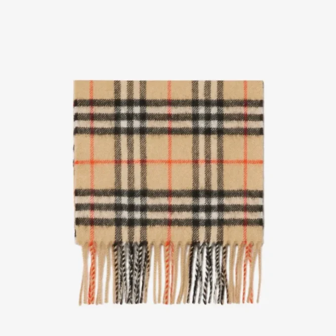 Sciarpa in cashmere con motivo a quadri