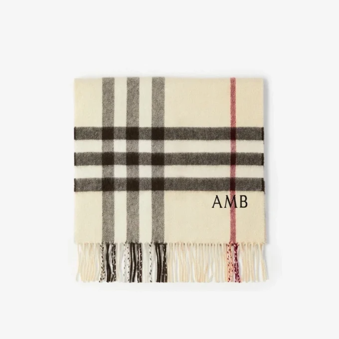 Sciarpa in cashmere con motivo a quadri