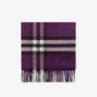Sciarpa in cashmere con motivo a quadri