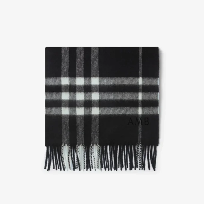 Sciarpa in cashmere con motivo a quadri