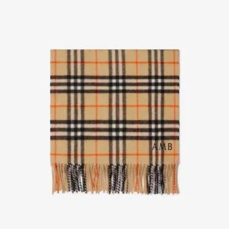 Sciarpa in cashmere con motivo a quadri