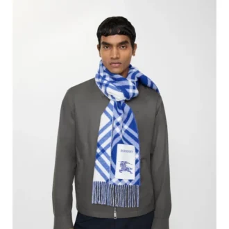 Sciarpa in cashmere con motivo a quadri