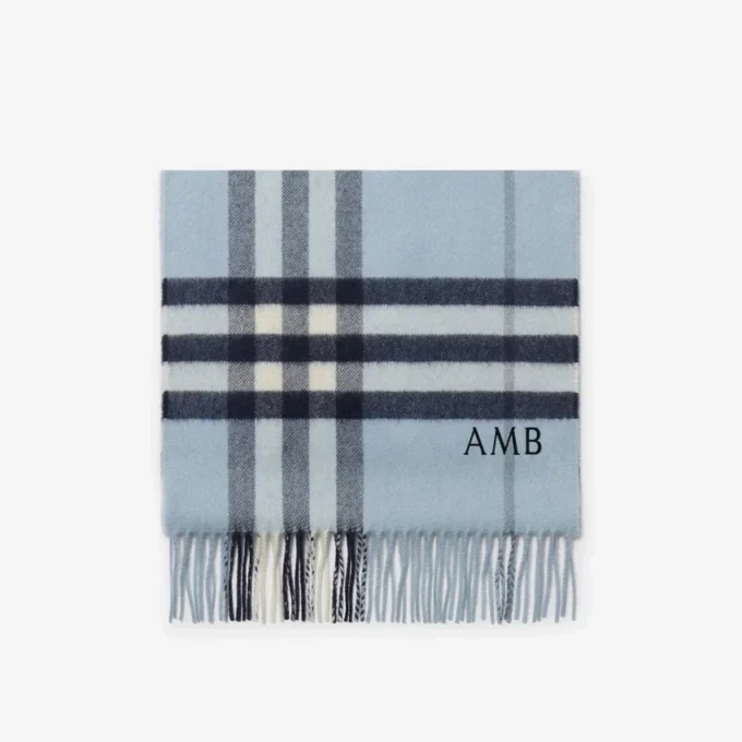 Sciarpa in cashmere con motivo a quadri