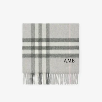 Sciarpa in cashmere con motivo a quadri