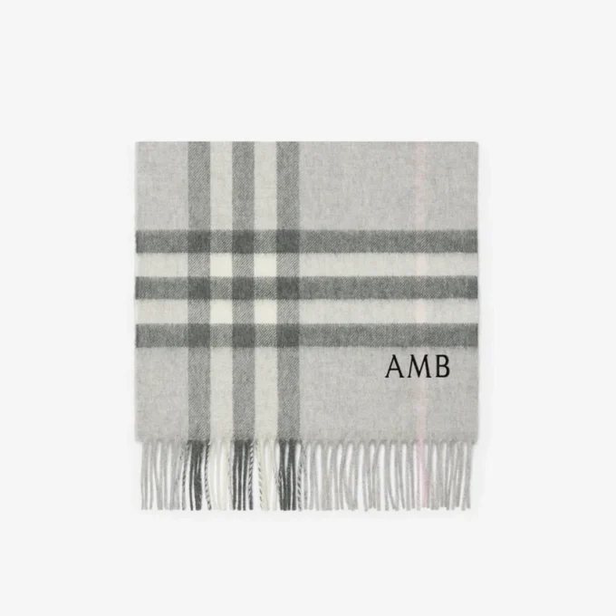 Sciarpa in cashmere con motivo a quadri