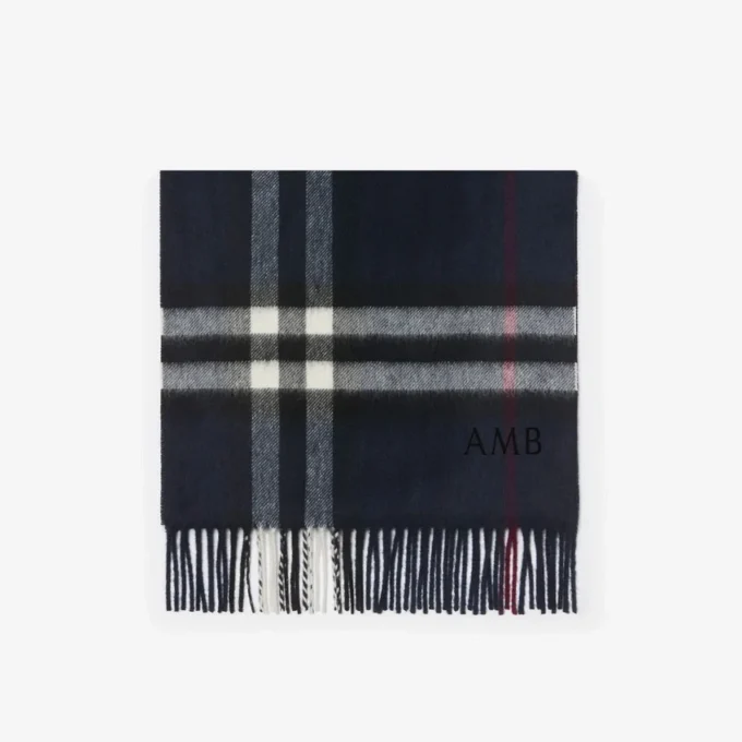 Sciarpa in cashmere con motivo a quadri