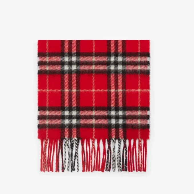 Sciarpa in cashmere con motivo a quadri