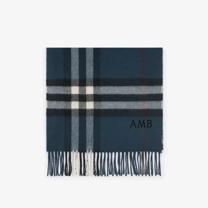 Sciarpa in cashmere con motivo a quadri