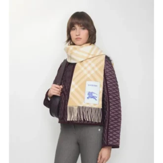 Sciarpa in cashmere con motivo a quadri