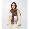 Sciarpa in cashmere con motivo a quadri