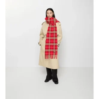 Sciarpa in cashmere con motivo a quadri
