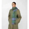 Sciarpa in cashmere con motivo a quadri