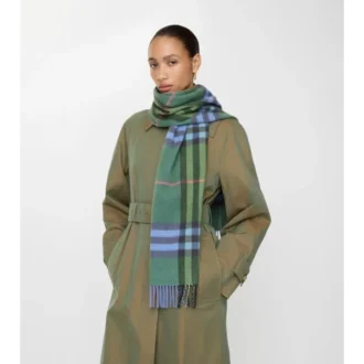 Sciarpa in cashmere con motivo a quadri