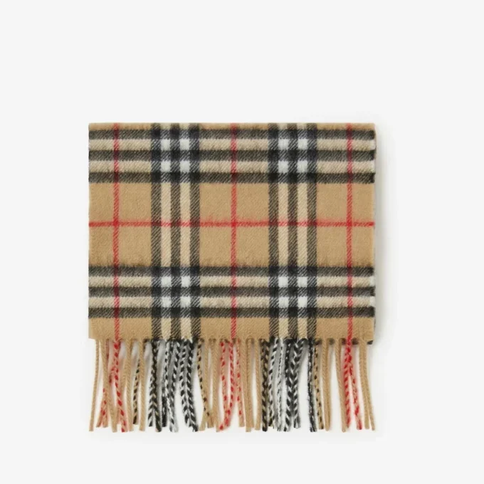 Sciarpa in cashmere con motivo a quadri
