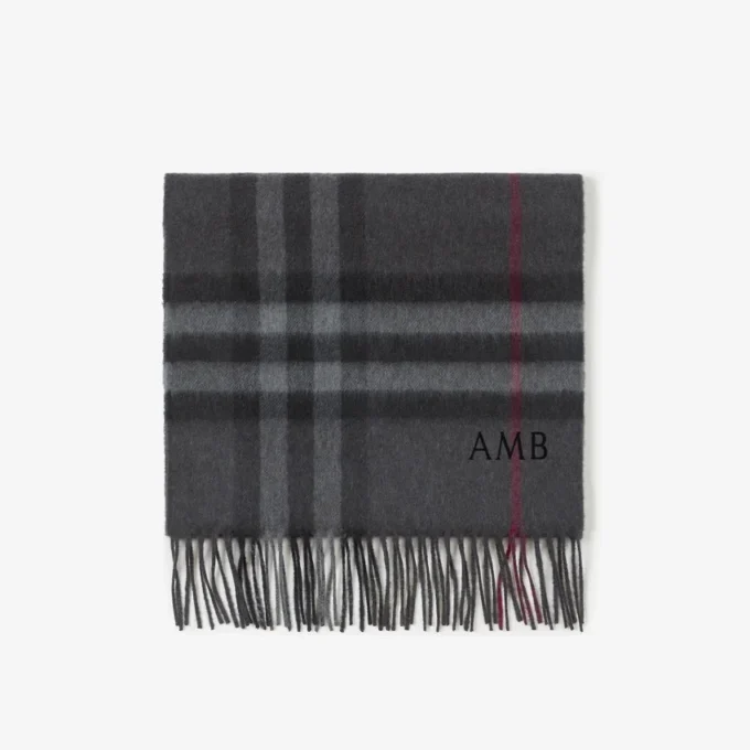 Sciarpa in cashmere con motivo a quadri