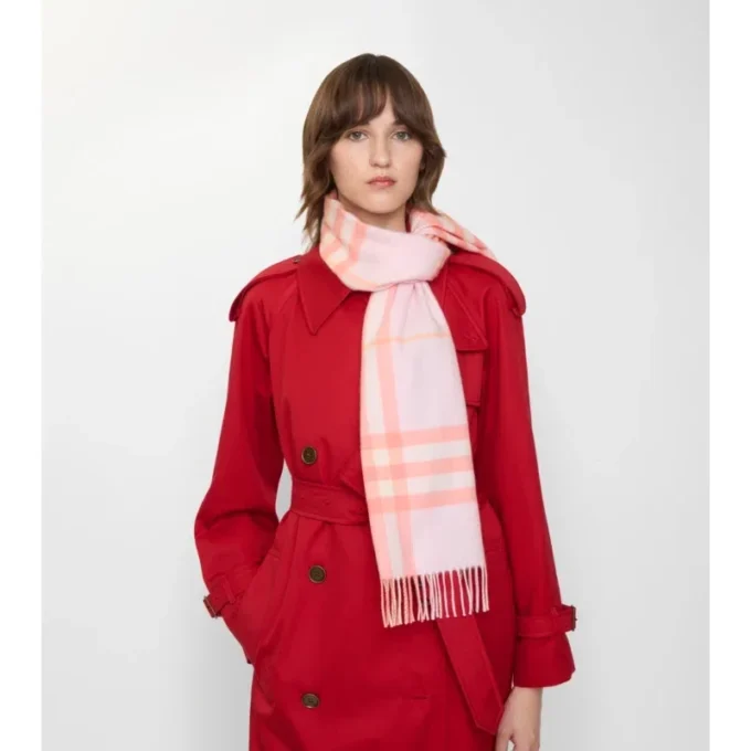 Sciarpa in cashmere con motivo a quadri
