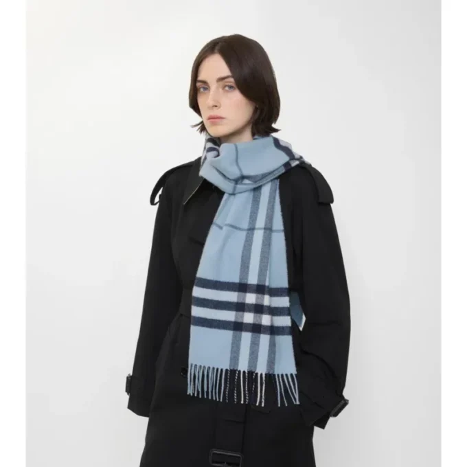 Sciarpa in cashmere con motivo a quadri