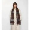 Sciarpa in cashmere con motivo a quadri
