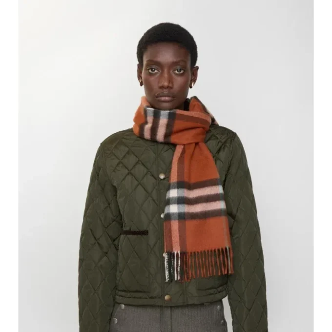 Sciarpa in cashmere con motivo a quadri