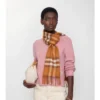 Sciarpa in cashmere con motivo a quadri