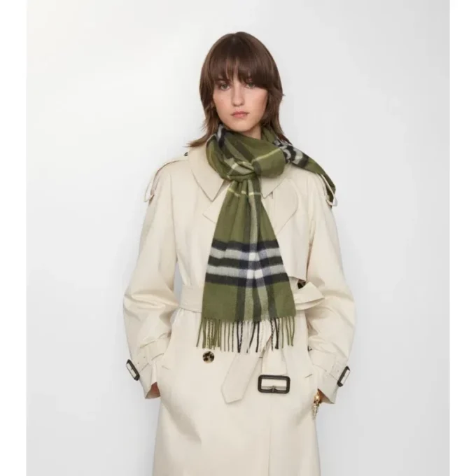 Sciarpa in cashmere con motivo a quadri