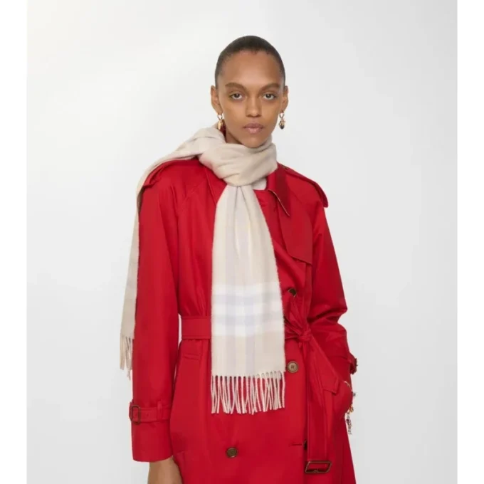 Sciarpa in cashmere con motivo a quadri