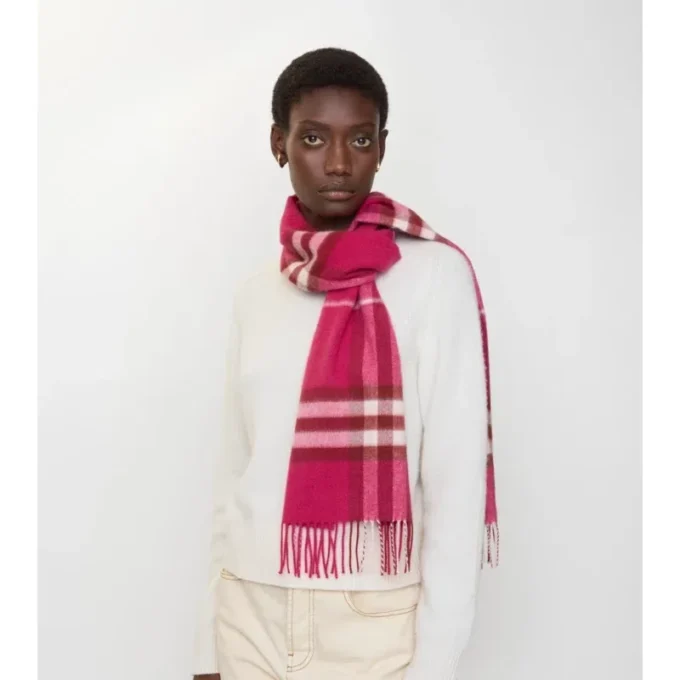Sciarpa in cashmere con motivo a quadri