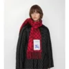 Sciarpa in cashmere con motivo a quadri