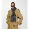 Sciarpa in cashmere con motivo a quadri