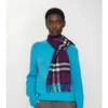 Sciarpa in cashmere con motivo a quadri