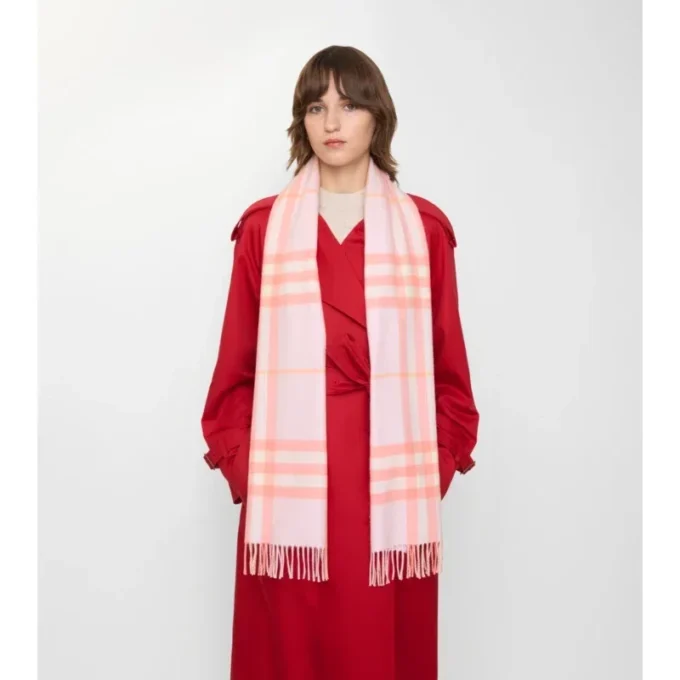 Sciarpa in cashmere con motivo a quadri