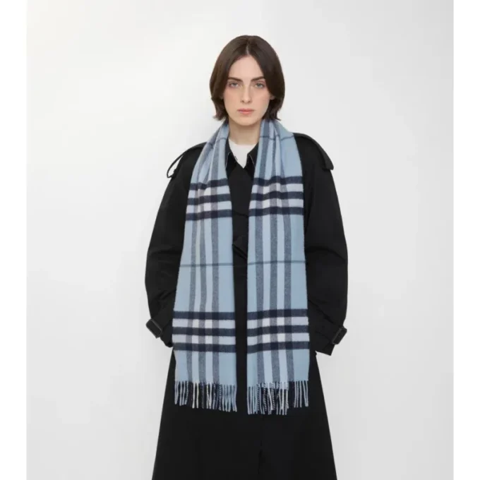 Sciarpa in cashmere con motivo a quadri