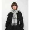 Sciarpa in cashmere con motivo a quadri