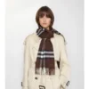 Sciarpa in cashmere con motivo a quadri