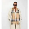 Sciarpa in cashmere con motivo a quadri