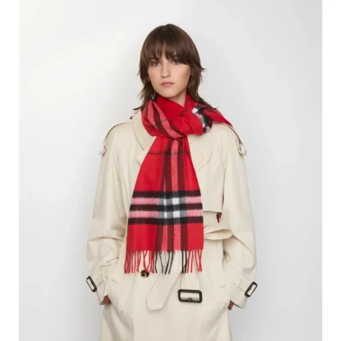 Sciarpa in cashmere con motivo a quadri