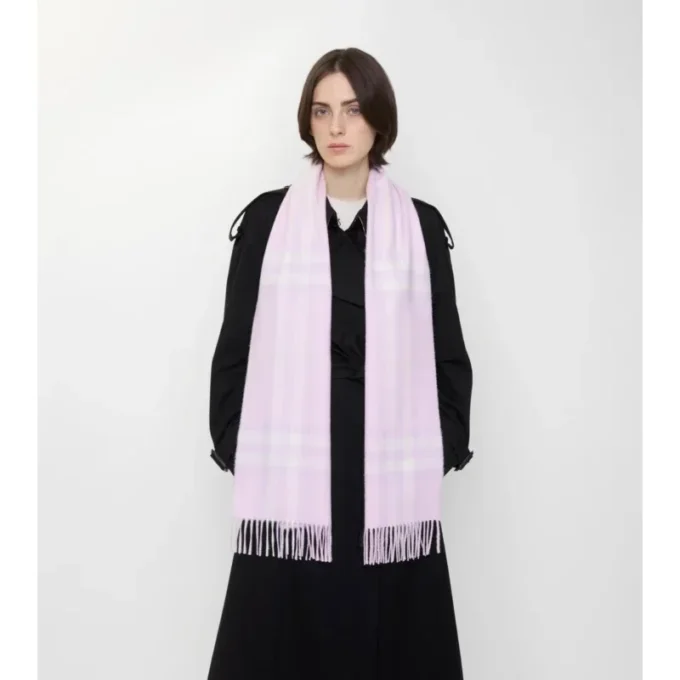 Sciarpa in cashmere con motivo a quadri