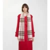 Sciarpa in cashmere con motivo a quadri