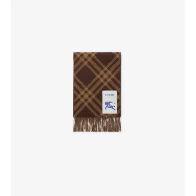 Sciarpa in cashmere con motivo a quadri