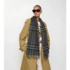 Sciarpa in cashmere con motivo a quadri