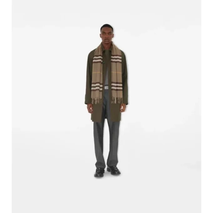 Sciarpa in cashmere con motivo a quadri