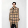 Sciarpa in cashmere con motivo a quadri