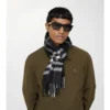 Sciarpa in cashmere con motivo a quadri