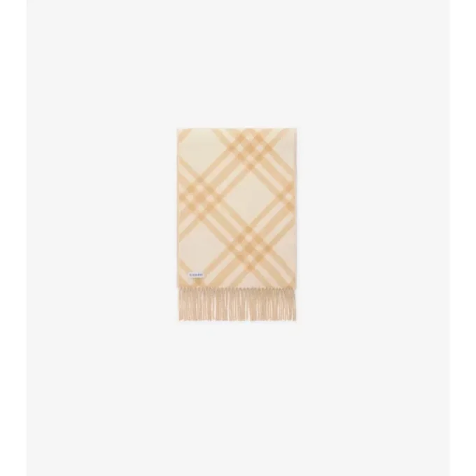 Sciarpa in cashmere con motivo a quadri